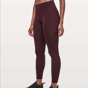 Lululemon Athletica Burgundy Leggings